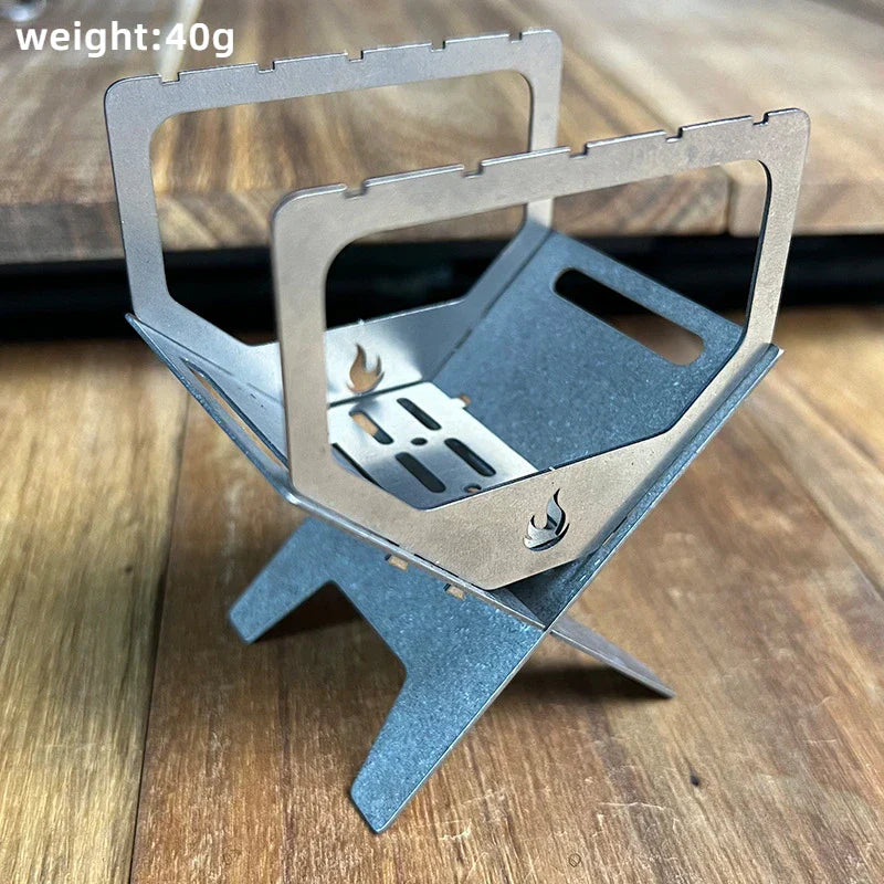 Carvallo Essence Mini-aromatermisk ugn av titanlegering | Fällbar alkoholugn & rökelsehållare för camping & hem – Ultralätt & bärbar Carvallo