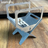 Carvallo Essence Mini-aromatermisk ugn av titanlegering | Fällbar alkoholugn & rökelsehållare för camping & hem – Ultralätt & bärbar Carvallo