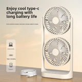 Carvallo BreezeFlow bordfläkt med dubbelfläkt | Hög vindkraft | 360° luftcirkulation | Tyst & kompakt Carvallo