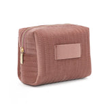 Carvallo Vadderad necessär med bred öppning | Makeup-väska för damer | Resa-organisatör för kosmetik och tillbehör | Sminkväska i bomull Carvallo