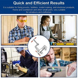 Carvallo Mini-Aluminium-Skruvstäd | 360° roterbar & justerbar | Kompakt & robust | För DIY, reparationer & modellbygge | 7,2 × 8,2 cm Carvallo