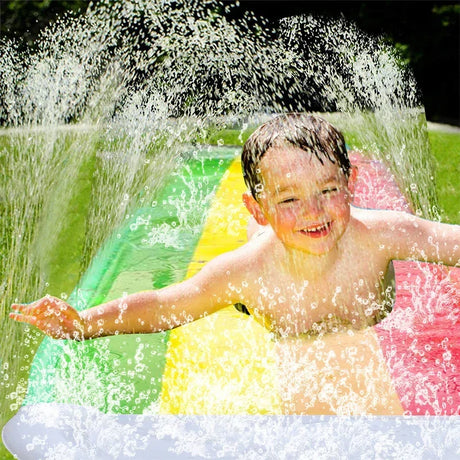 Carvallo Vattenslides | Uppblåsbar Vattenslides med Sprinklerfunktion | För Trädgård & Utomhus | Sommarlek för Barn Carvallo