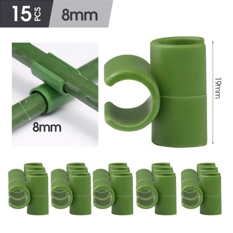 Carvallo Connect | 15-pack krysskopplingar för växtstöd | För .8–2.0 cm stänger | Justerbara klämmor för spaljéer & växtstöd Carvallo