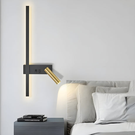 Duo-Vägglampa med strömbrytare - Minimalistisk design för vardagsrum och sovrum Carvallo
