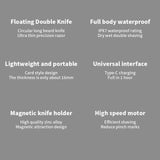 Royallure Elektrisk Rakapparat Dubbel Blad med Hög Hastighet Motor, IPX7 Vattentålig Rakkniv Carvallo