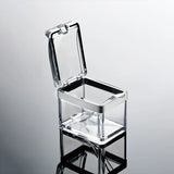Carvallo ClearSpice Quadra | 4 fack med lock & skedar | Transparent | 23,5 × 9,5 × 8,5 cm | För salt, socker & kryddor Carvallo