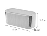 Carvallo kabelhanteringslåda 31×13,5×12,5 cm | Med lock & ventilation | För vägguttag, Wi-Fi-router & laddkablar Carvallo