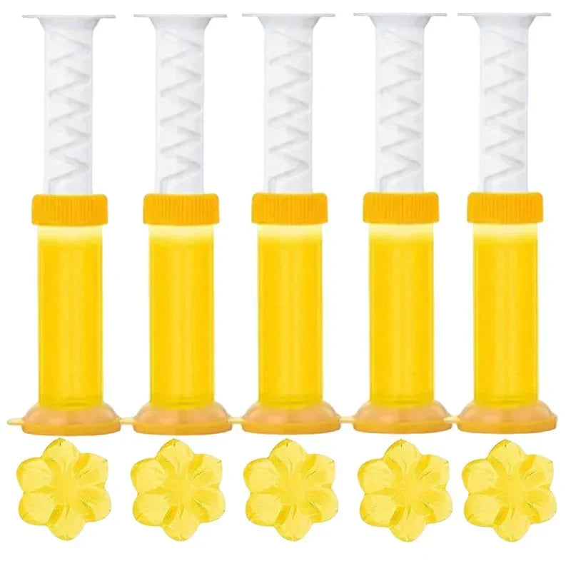 Carvallo WC-Gelblommor | Doftgel för toalett & urinal | Rengörande, Antibakteriell & Dekorativ | 12 blommor per stick Carvallo