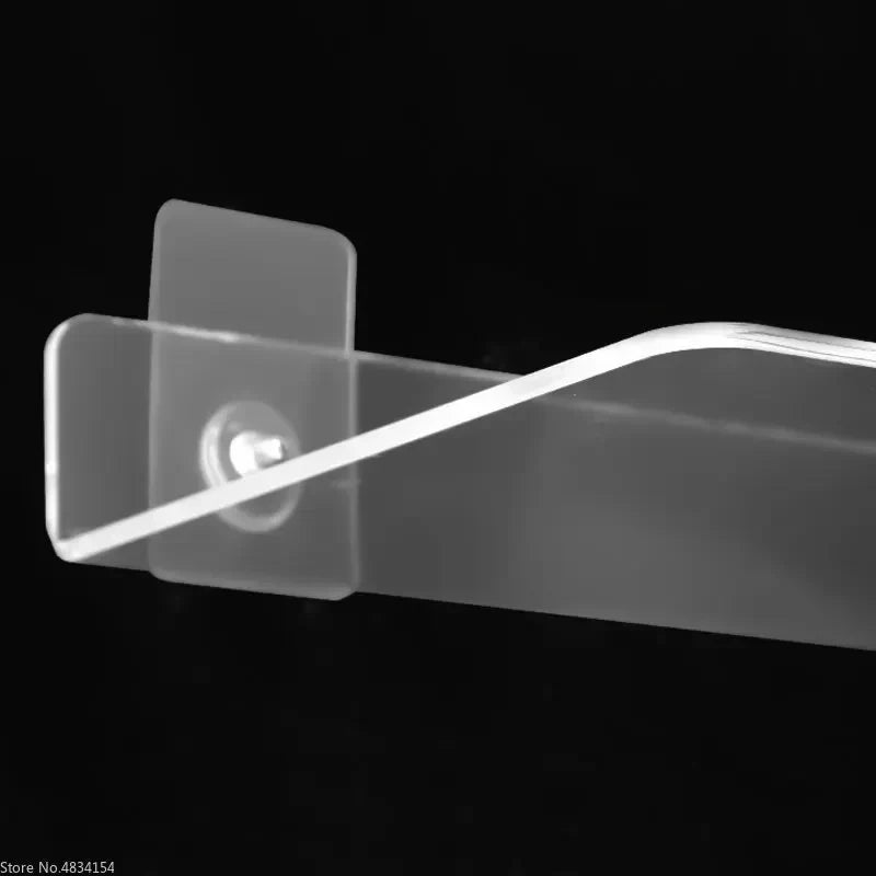 Carvallo Living | Akryl Vägg hylla | Transparent svävande hylla för badrum, kök och vardagsrum | 20–50 cm | Platsbesparande förvaring Carvallo