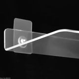 Carvallo Living | Akryl Vägg hylla | Transparent svävande hylla för badrum, kök och vardagsrum | 20–50 cm | Platsbesparande förvaring Carvallo