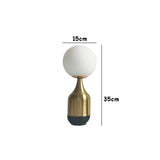 BrassGlow Lampa - Skandinavisk Glas-Kula-Nattlampa Carvallo