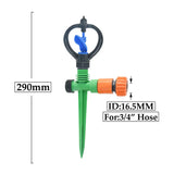 Carvallo Trädgårdssprinkler 360° vridbar | Automatisk bevattning | Vortex-dysor | 4–5 m räckvidd Carvallo