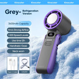 Carvallo Handfläkt med Ice-Cool-teknologi | 100 hastighetssteg | 3600mAh batteri | Fällbar & Ultralätt Carvallo