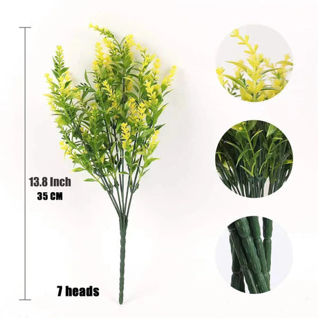 Carvallo Künstlicher Lavendelstrauß | 5-gren | Realistische Blüten & Blätter | 38 cm Höjd | För vardagsrum, balkong & trädgård Carvallo
