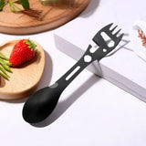 Carvallo Pro | 6-i-1 rostfritt camping-spork | Gaffel, sked, grävverktyg & självförsvar | Ultr lätt & kompakt | För utomhus & överlevnad Carvallo