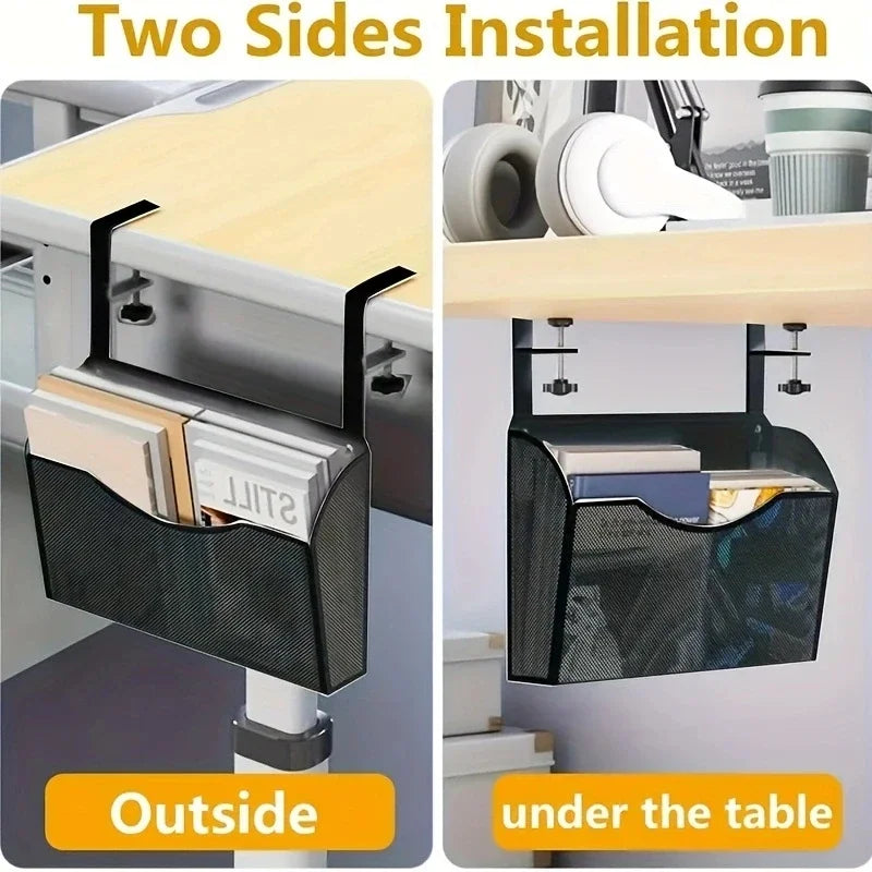 Carvallo-låda Clampix | För fastsättning utan borrning | Sidoskåp i metall | 2 storlekar | För kontor & hemma kontor Carvallo