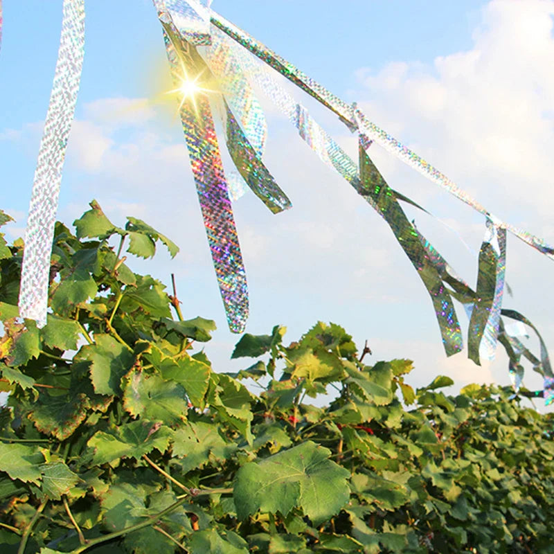 Carvallo FlashWing Reflekterande fågelskyddsband 80 m | Dubbelsidigt reflekterande | Väderbeständig för fruktträdgård & åker Carvallo