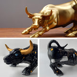 Elévo | Wall Street Bull Market Resin Ornament Feng Shui Wealth Figur Figurine Carvallo