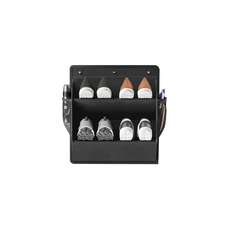 Carvallo Hängande Skohängare med Klisterremsa | Djupa Hyllor & Rostfritt Stålram | Platsbesparande Förvaring för Dörr, Camper & Skåp – 46,5×42,9×16,5 cm Carvallo