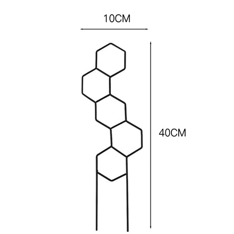 Carvallo Deco | Rankhjälp av metall för krukväxter | 10 × 40 cm | Stabil & dekorativ | För inomhus & utomhus Carvallo