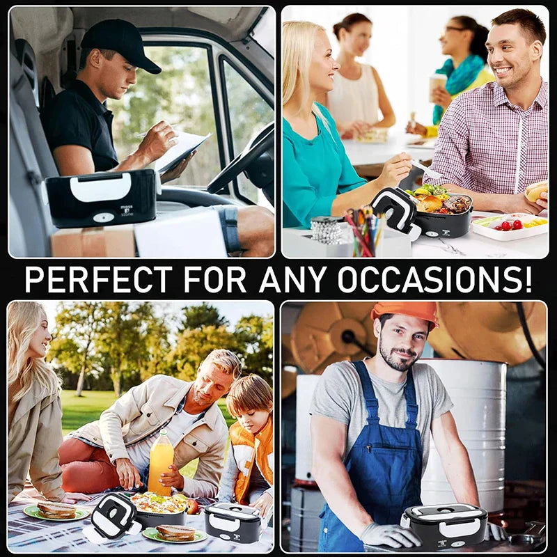 Royallure Elektrisk Lunch Box Mat Värmare, Portabel Värmd Behållare för Bil, Hem & Camping Carvallo