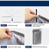 Carvallo Tvättkorg 45L | Smal & Platsbesparande med Lock | Vattenavvisande & Modernt Design | För Bad, Sovrum & Hall Carvallo