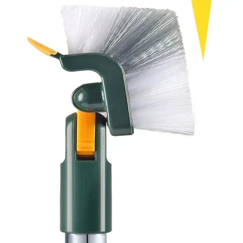 Carvallo DuoBrush Rengöringsborste | 2-i-1 för golv & fönster | Med vridhuvud & teleskopskaft | Lätt rengöring Carvallo