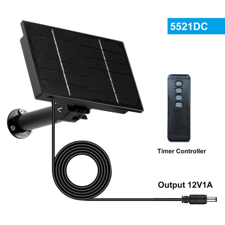 Carvallo 4W solpanel laddare för utomhusbruk | IP66 vattentät | Med USB/Typ-C/DC anslutningar & timer-funktion | För 6×18650 batterier (ingår inte) Carvallo