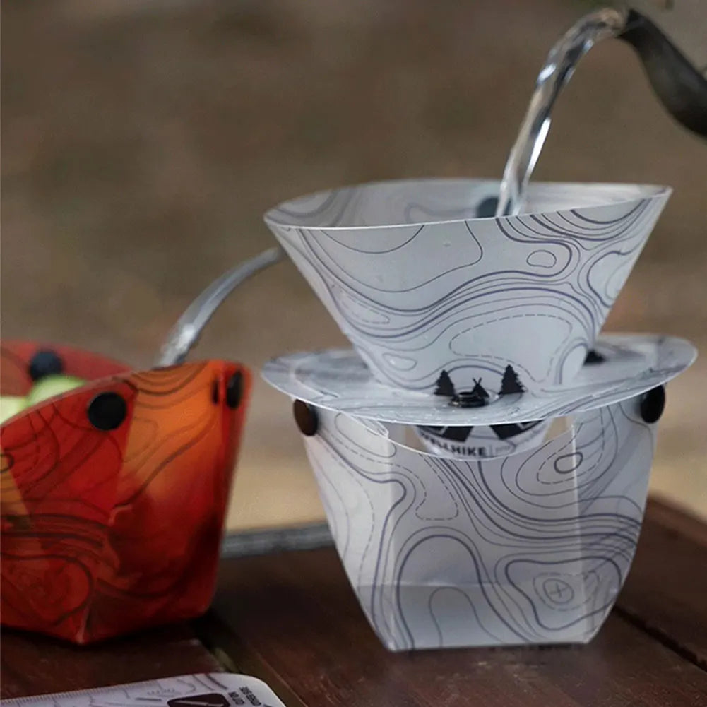 Carvallo Fällbart Utomhus-Service | Ultralätt & Återanvändbar | Livsmedelsäker & Platsbesparande | För Camping, Vandringsleder & Picknick Carvallo