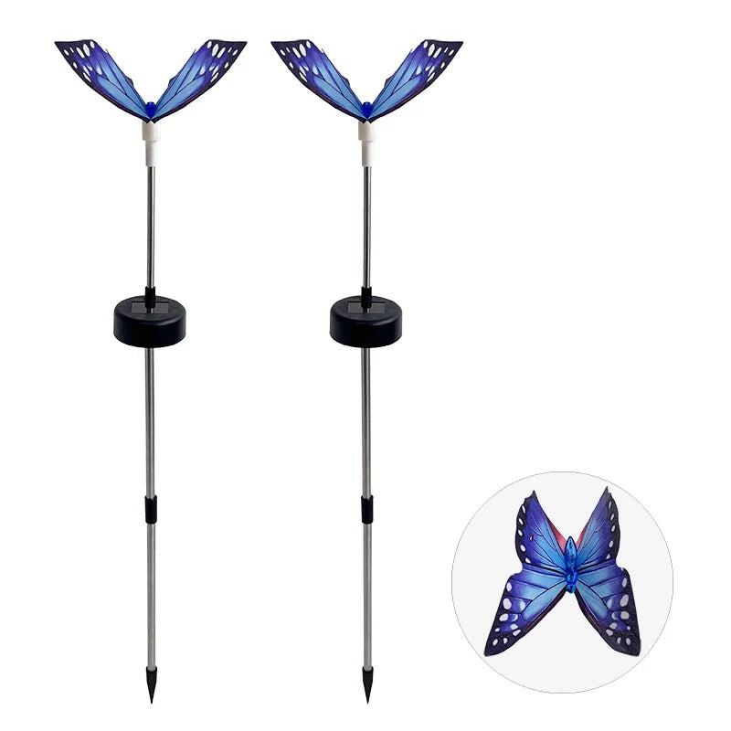 Carvallo Solar-fjärilsbelysning 2-pack | Färgglad & Stämningsfull | För trädgård, balkong, fester & bröllop Carvallo