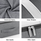 Carvallo Förvaringsväska | Extra Stor & Fällbar | Med Insynsfönster & Dragkedja | Cationic Tyg Grå Carvallo