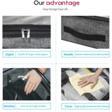 Carvallo Skoförvaringslåda | Underbäddsförvaring för 12 par | Fällbar & Dammtät | Med fönster Carvallo