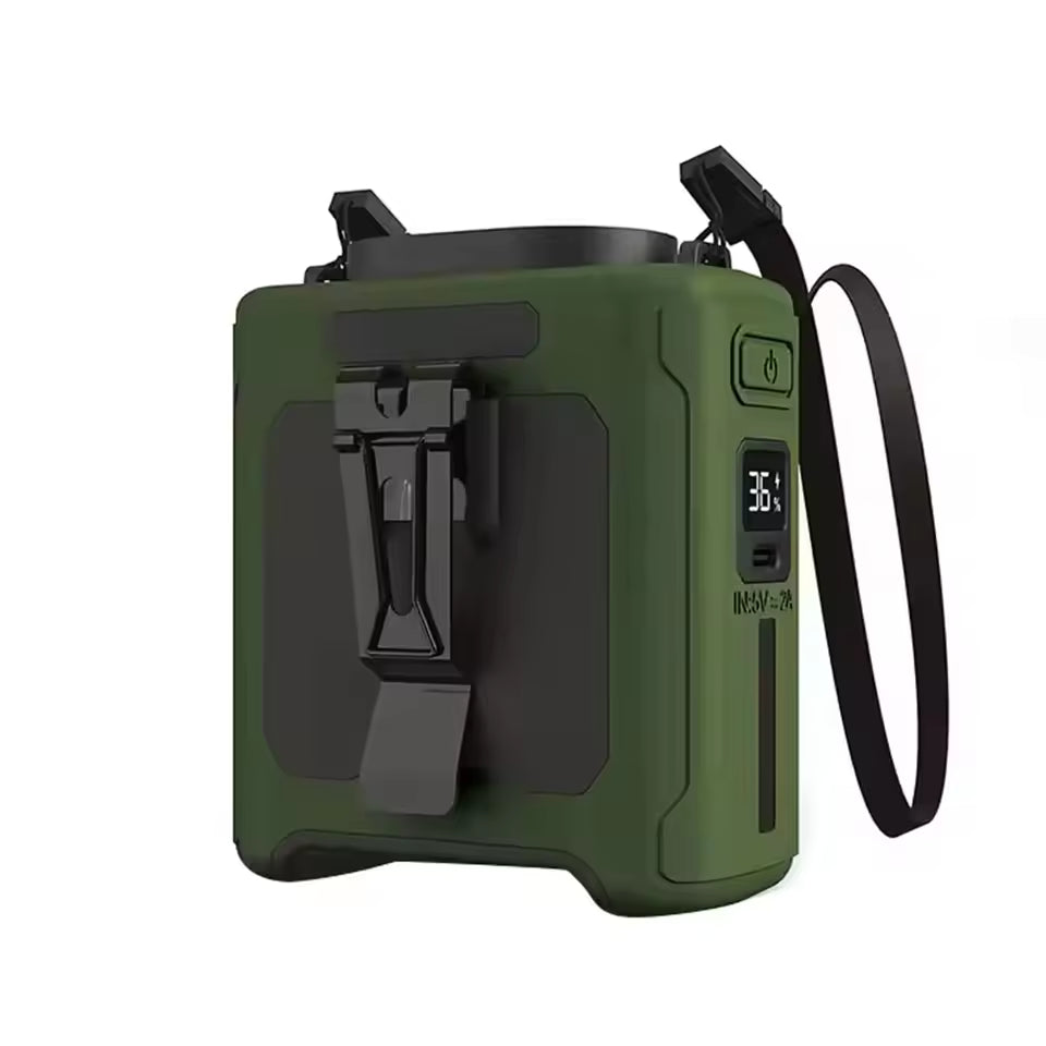 Royaleva 6000mAh Utomhus Bärbar Midje Fläkt för Kall Luft Carvallo