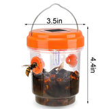 Carvallo Solar | Återanvändbar getingfälla med soljus | Dubbel ingångsöppning | För trädgård, balkong och terrass Carvallo