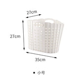 Carvallo Tvättkorg Fällbar | Andningsbar & Platsbesparande | Robust PP-Material | Grå / Körsbärsrosa / Morandi / Off-White Carvallo