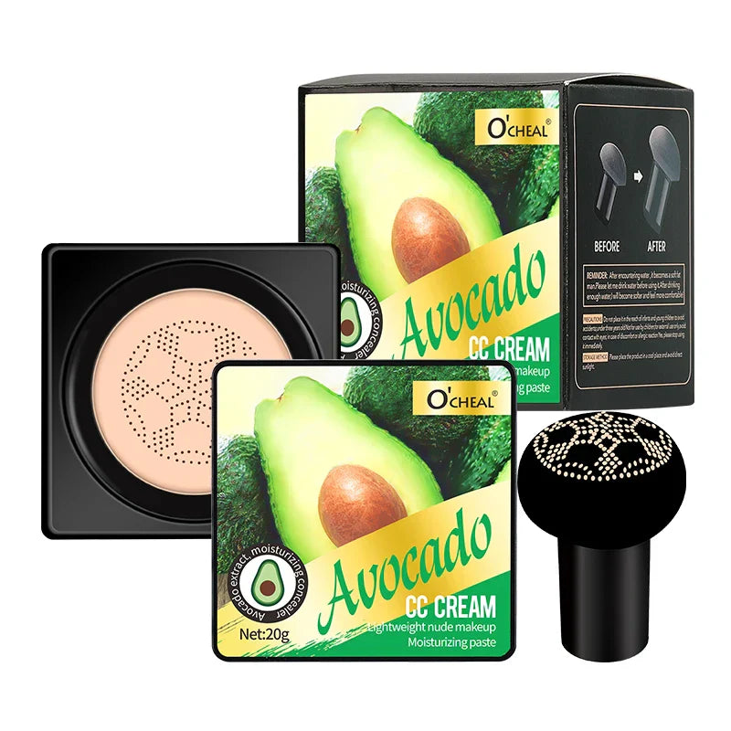 Carvallo Cream Cushion Set Luméa Glow | Med Mushroom-applikator | 4-delad i presentlåda | Foundation & Concealer i ett Carvallo