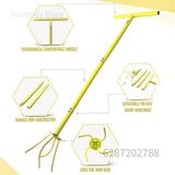 Carvallo Ergonomisk Bakhackare med T-handtag | Höjdjusterbar | För Trädgård & Rabattvård | Manuellt Grävverktyg Carvallo