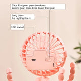 Carvallo-Ventilator OctoBreeze | 360° roterande | Fällbar & USB-batteri | För kontor, resa & utomhus Carvallo