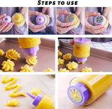 Carvallo DelightPress Butterkexpress & Spritzkak-set | Med munstycken & formar | För kakor, grädde & tårtdekor | Ergonomiskt grepp Carvallo