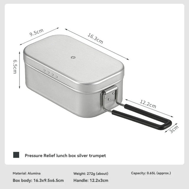 Carvallo Lunchbox med tryckutjämning | Ultralätt & Robust | I aluminium | 0,65L / 1,3L Carvallo