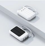 Carvallo-Powerbank Solivon Core 20K | 20.000 mAh | Med integrerade kablar & LED-lampa | För iPhone, Samsung, Xiaomi & mer Carvallo