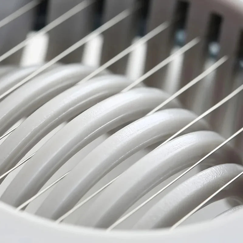 Carvallo Äggskärare med rostfri tråd | För perfekta skivor & klyftor | Diskmaskinssäker & kompakt Carvallo