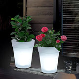 Carvallo GlowPot Solkruka med LED-belysning | Lysande kruka för trädgård & balkong | Vattentät & Återuppladdningsbar Carvallo