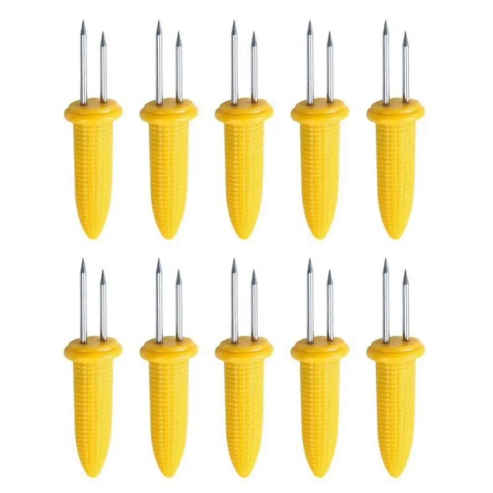 Carvallo rostfritt stål majsgafflar set | Värmetålig & Återanvändbar | För grill, camping & kök | 6 × 2 cm Carvallo