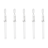 Carvallo rostfria grillspett | Dubbla piggar med skjutmekanism | Återanvändbar & diskmaskinssäker | 32 cm Carvallo