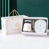 Innovativt set med uppvärmda muggar – Keramisk kopp med Smart Warming Coaster MILA Sverige