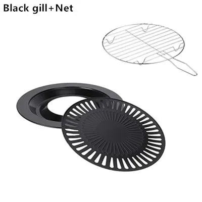 Carvallo Grill Rökfri Grillpanna | Non-stick & Rostfritt stål | För Gas-, El- & Keramikspisar | Ø 30 cm Carvallo