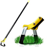 Carvallo Ogräs Hacka teleskopisk | 160 cm rostfritt stål | Rostfri & matt borstad | Delbar & ergonomisk Carvallo