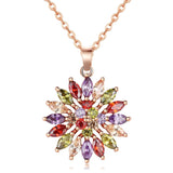 Skimrande Zircon Floral Halsband