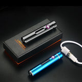 Carvallo Cylinder-USB-Lighter | Double Arc Technology | Rechargeable & Windproof | Noble Metal Case for Men Carvallo